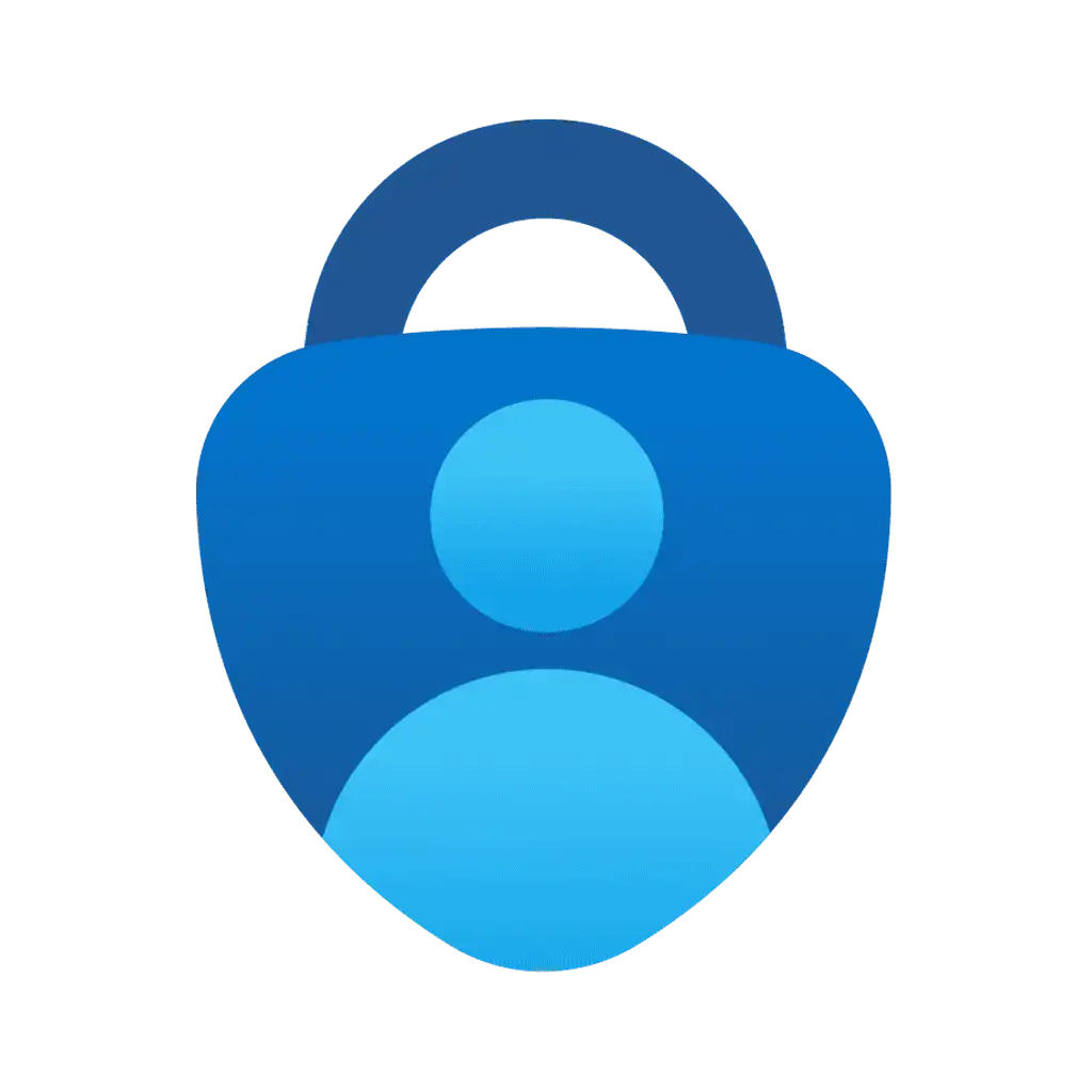Logotipo oficial de Microsoft Authenticator en fondo transparente que representa autenticación multifactor y seguridad de identidad.
