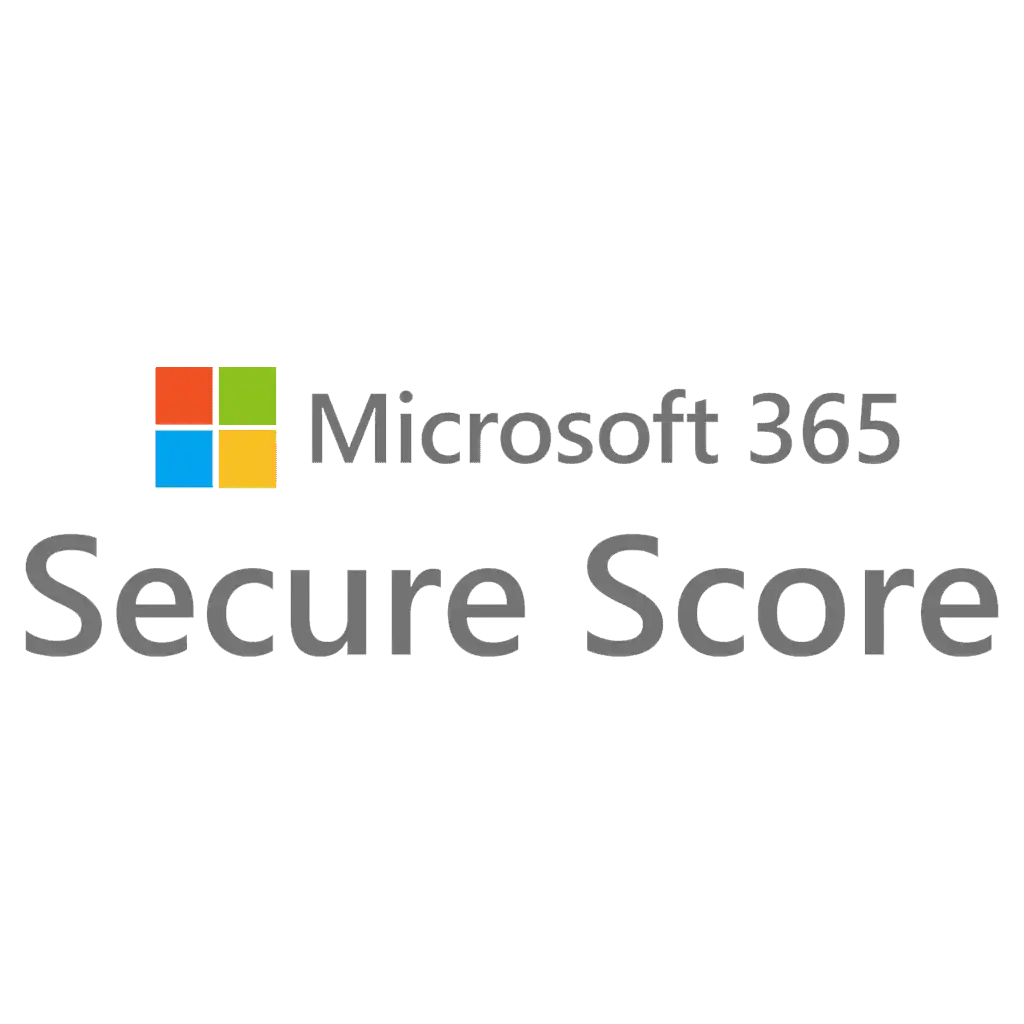 Logotipo oficial de Microsoft 365 Secure Score en fondo transparente para soluciones de ciberseguridad corporativa.